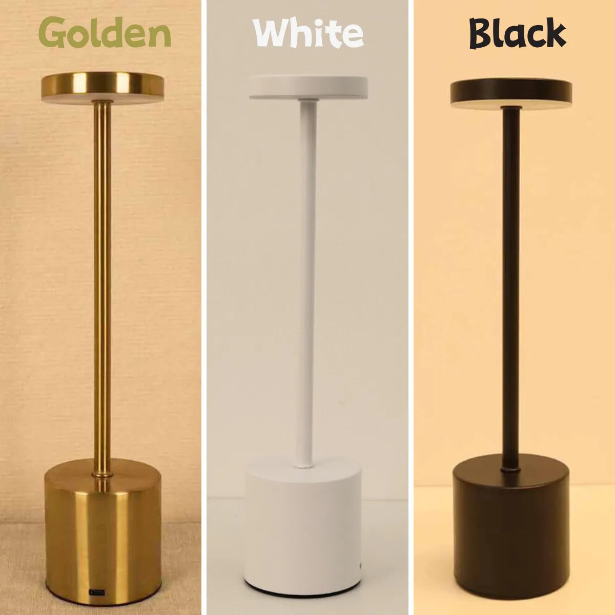 Rechargeable Touch LED Metal Table Lamp for Bar