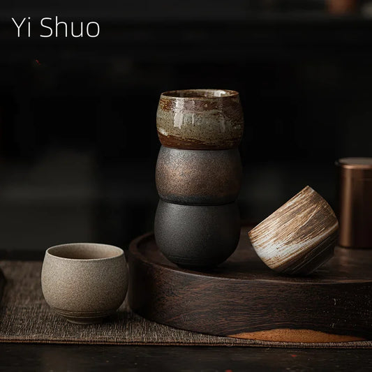 Handmade Japanese Style Stoneware Tea Cup