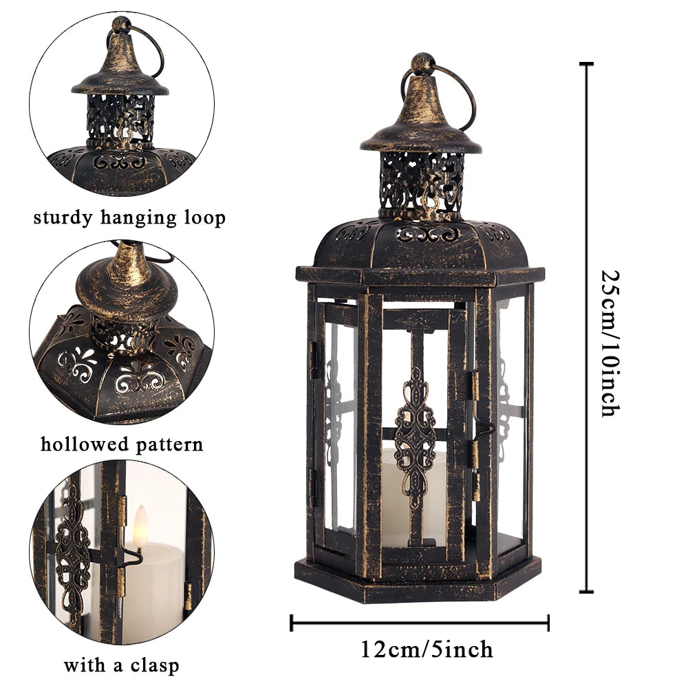 Nordic Iron Lantern Candle Holder