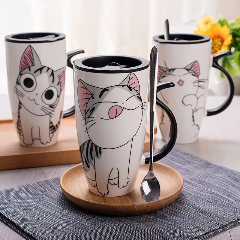 600ml Large Capacity Cat Ceramic Mug