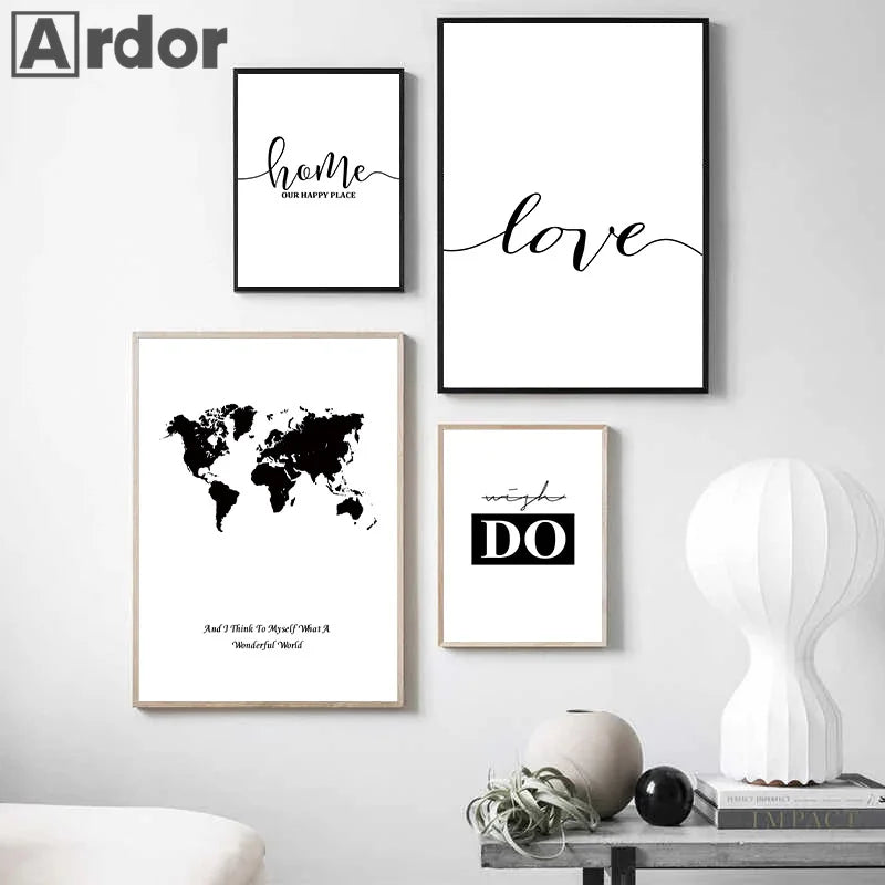 Scandinavian Love Life Quote Poster