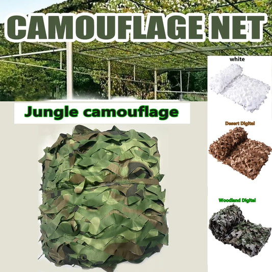 Camouflage Net Sunshade Canopy for Garden and Outdoor Use