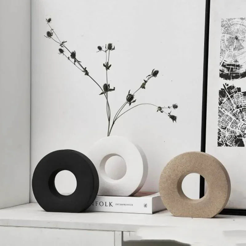 Donut-Shaped Vase for Nordic Home Decor