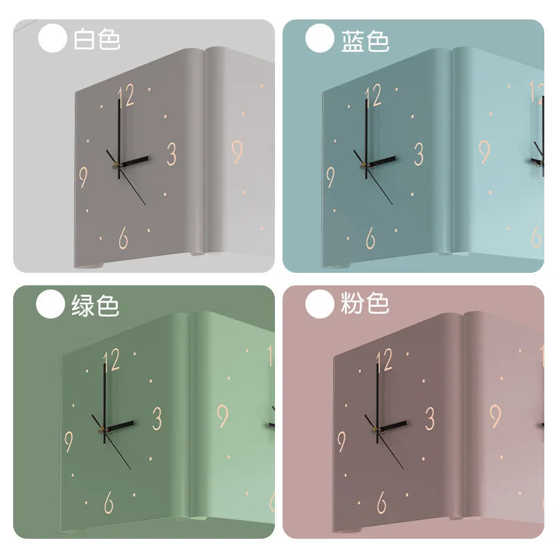 Curved Double-Sided Wall Clock for Modern Home Decor