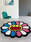 Pink Blue Smiling Face Tufted Rug