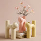 Cute Cat Vase for Flower Arrangement Home Decor