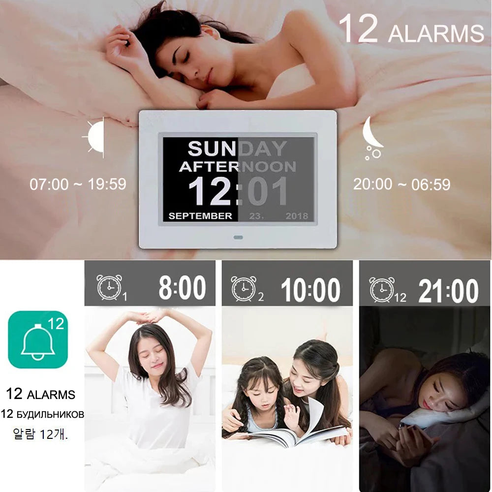 Multilingual Digital LED Calendar Clock