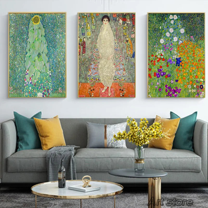 Gustav Klimt Kiss Poster for Modern Room Decor