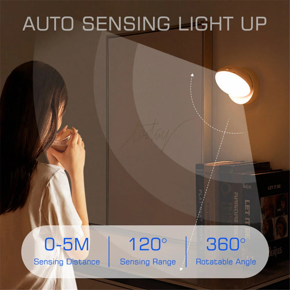 360-Degree PIR Motion Sensor LED Night Light