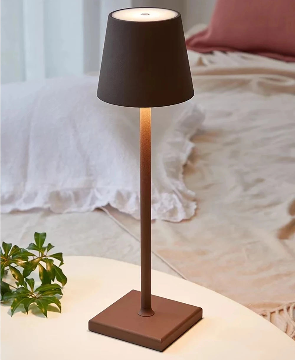 Vintage LED Bedside Lamp - Dimmable & Waterproof