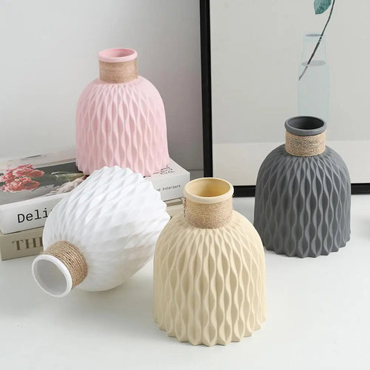 Unbreakable Plastic Flower Vase for Modern Home Decor