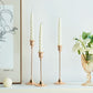 Elegant Brass Gold Candlestick Set for Weddings