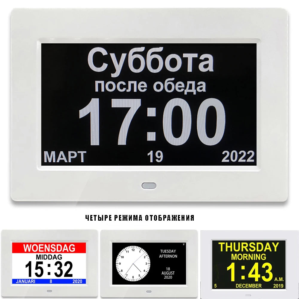 Multilingual Digital LED Calendar Clock