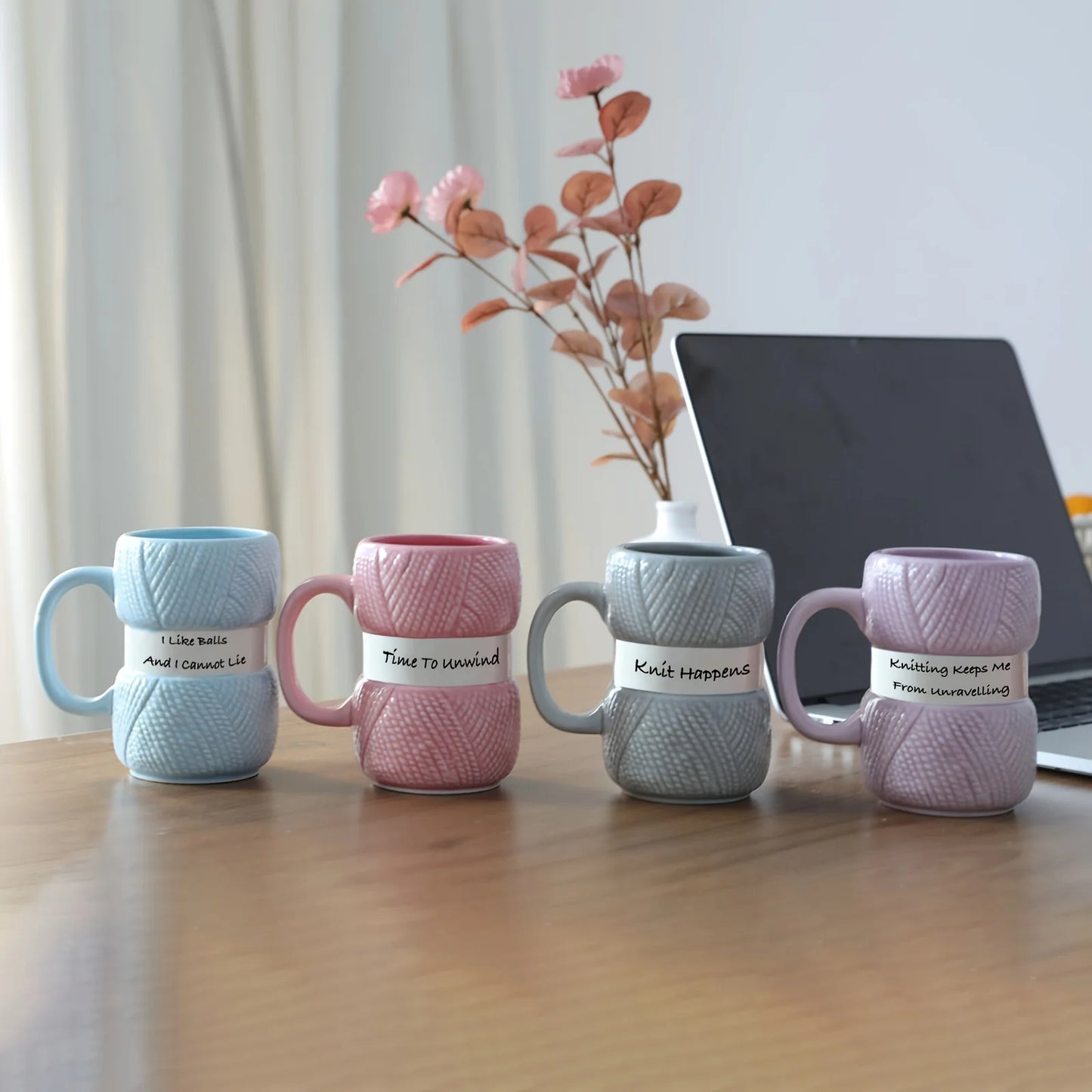 425ml Knit Style Ceramic Mug