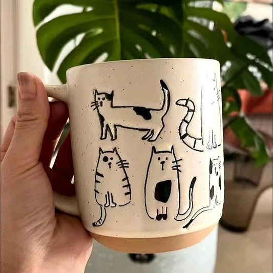 Hand-painted Ceramic Office Mug