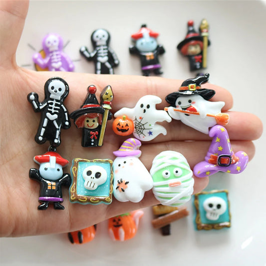 10PCS Shiny Resin Halloween Cabochons