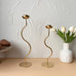 Black Metal Candlestick for Home Decor