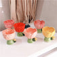 Gradient Tulip Flower Ceramic Cup