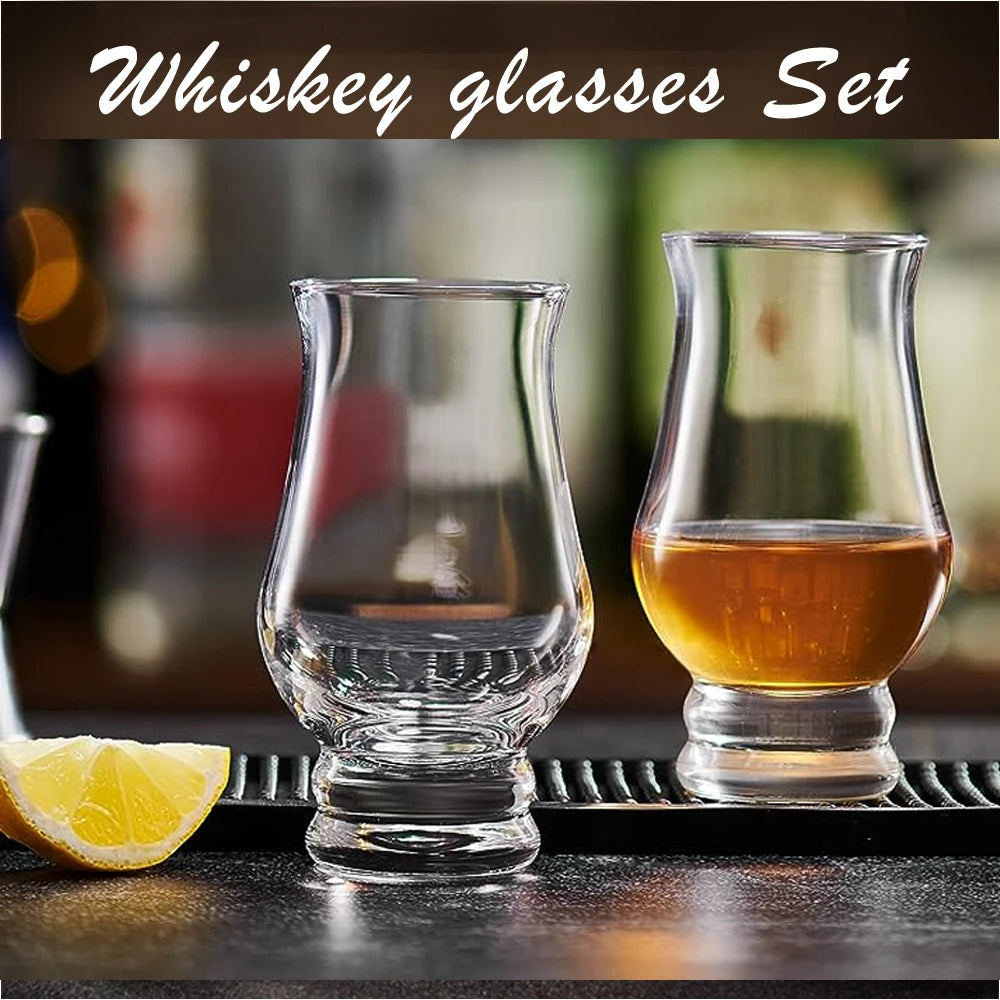 1/6PCS Crystal Glass Whiskey Cup Set