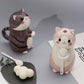 300ml Cute Cat Ceramic Mug with Lid and Spoon