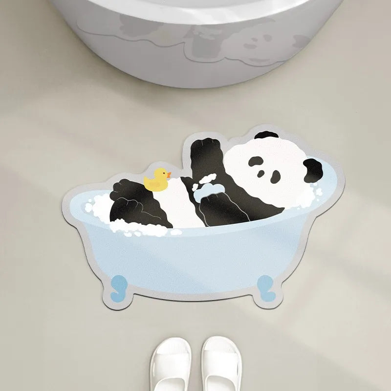 Cute Quick Drying Panda Bath Mat