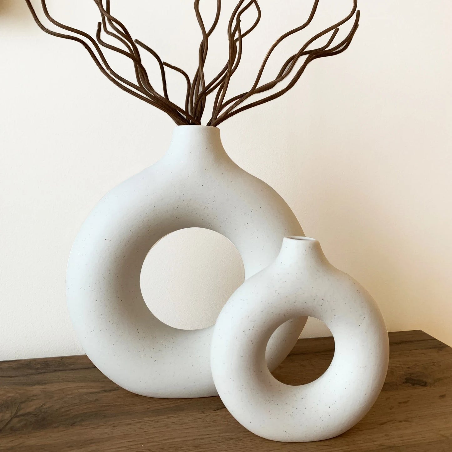 Nordic Ceramic Donuts Flower Pot for Living Room