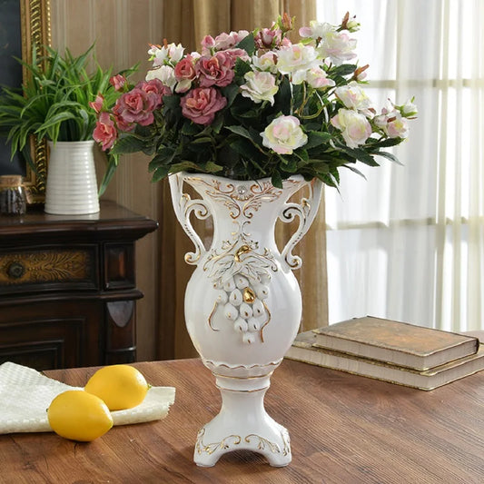 Vintage Resin Flower Vase for Wine and TV Cabinet Decor