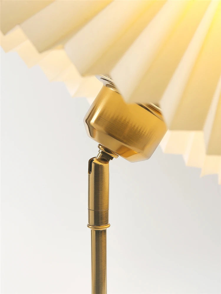 Adjustable Retro Reading Lamp - Pleated Paper Cover