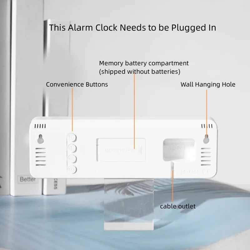 Large USB Powered Digital Wall Clock