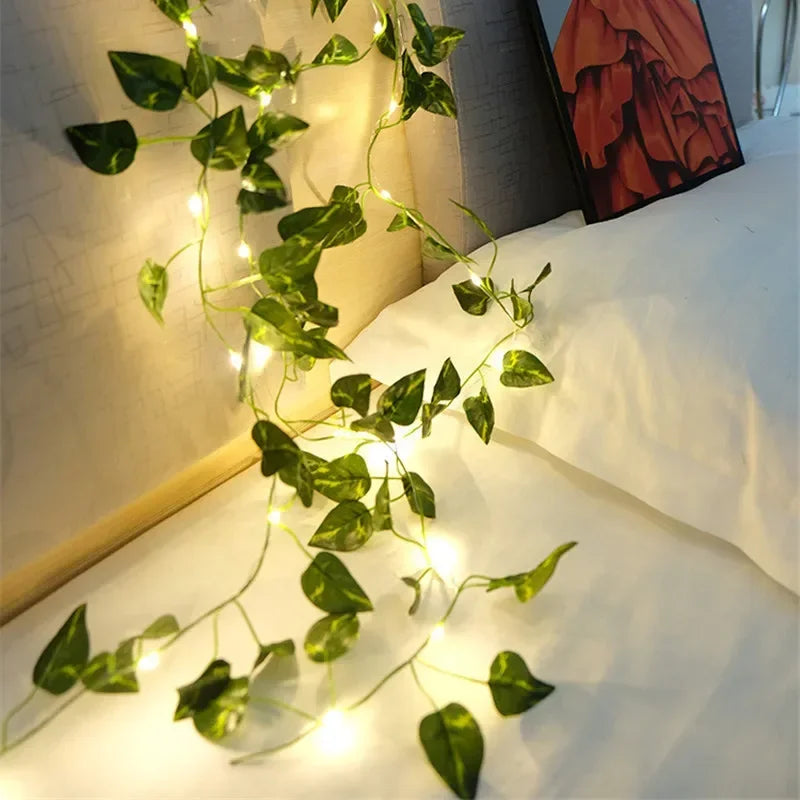 Green Leaf String Fairy Lights