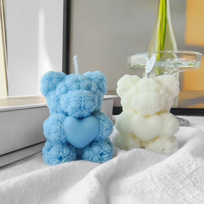 3D Rose Bear Aromatherapy Candle