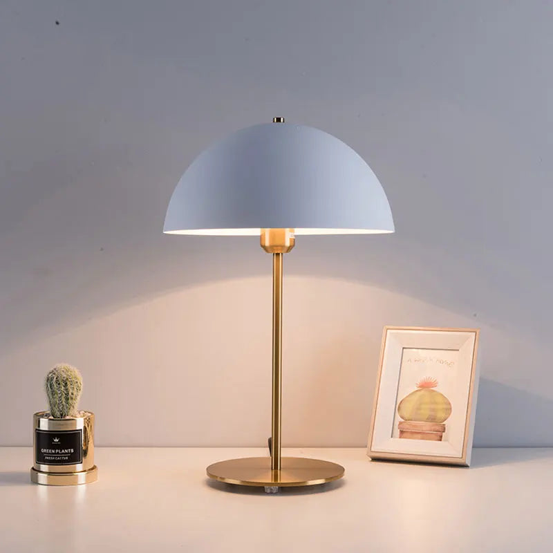 Golden Mushroom LED Desk Lamp for Hotel Room