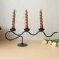 Black Metal Candlestick for Home Decor