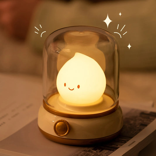 Decorative Candle LED Night Light - USB Rechargeable Bedroom Lamp