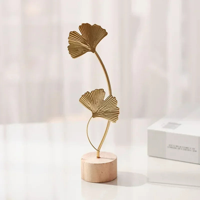 Nordic Ginkgo Leaf Iron Art