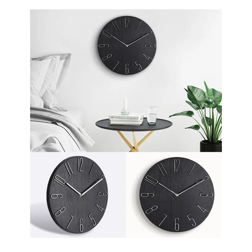 Fashionable Simple Black Wall Clock