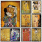 Gustav Klimt Kiss Poster for Modern Room Decor