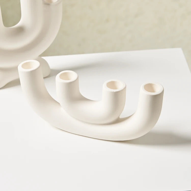 Ceramic Candlestick Holder for Home Decor