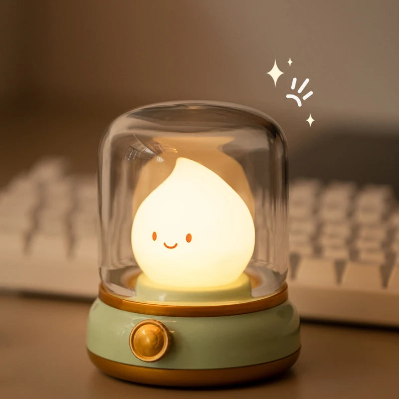 Cute Cartoon Table Lamp - Portable and Rechargeable