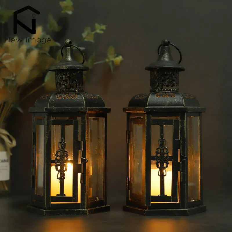 Nordic Iron Lantern Candle Holder