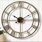 Large 3D Wall Clock with Roman Numerals