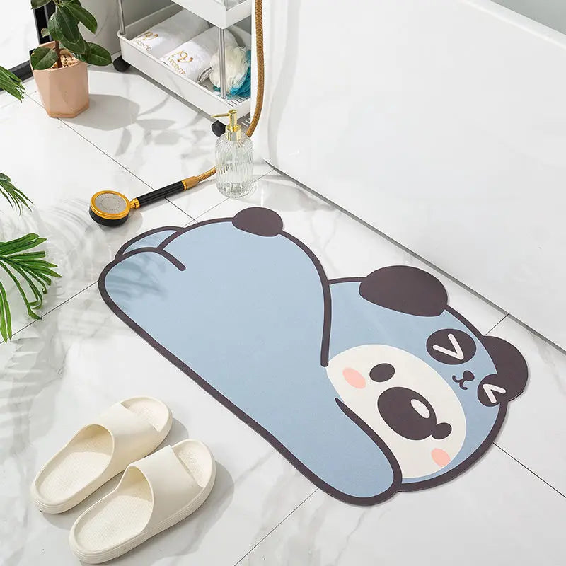 Cute Quick Drying Panda Bath Mat