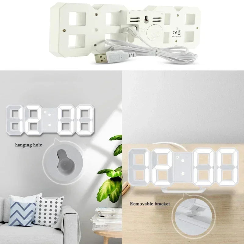 Multifunctional 3D LED Digital Wall Clock