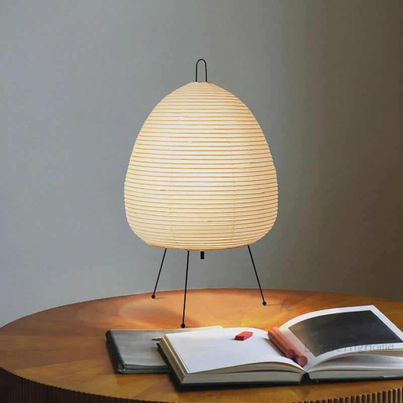 Japanese Wabi-sabi Rice Paper Table Lamp Decor