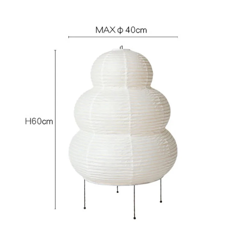 Japanese LED Rice Paper Desk Lamp for Home Decor