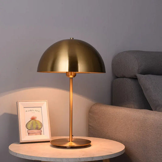 Golden Mushroom LED Desk Lamp for Hotel Room