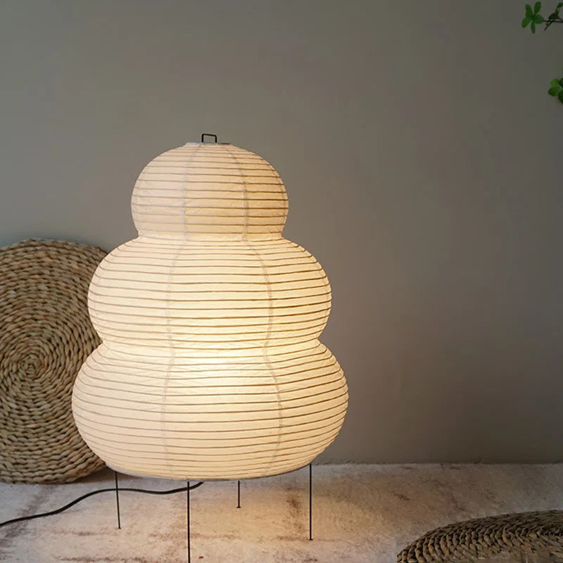 Japanese LED Rice Paper Desk Lamp for Home Decor