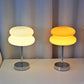 Egg Tart Glass Lamp with LED Tricolored Bulb