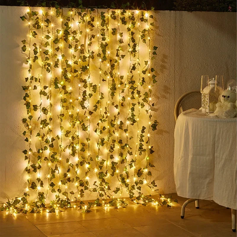 Green Leaf String Fairy Lights