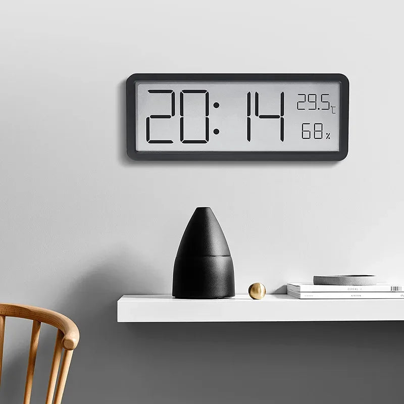 LCD Digital Wall Clock with Battery Power